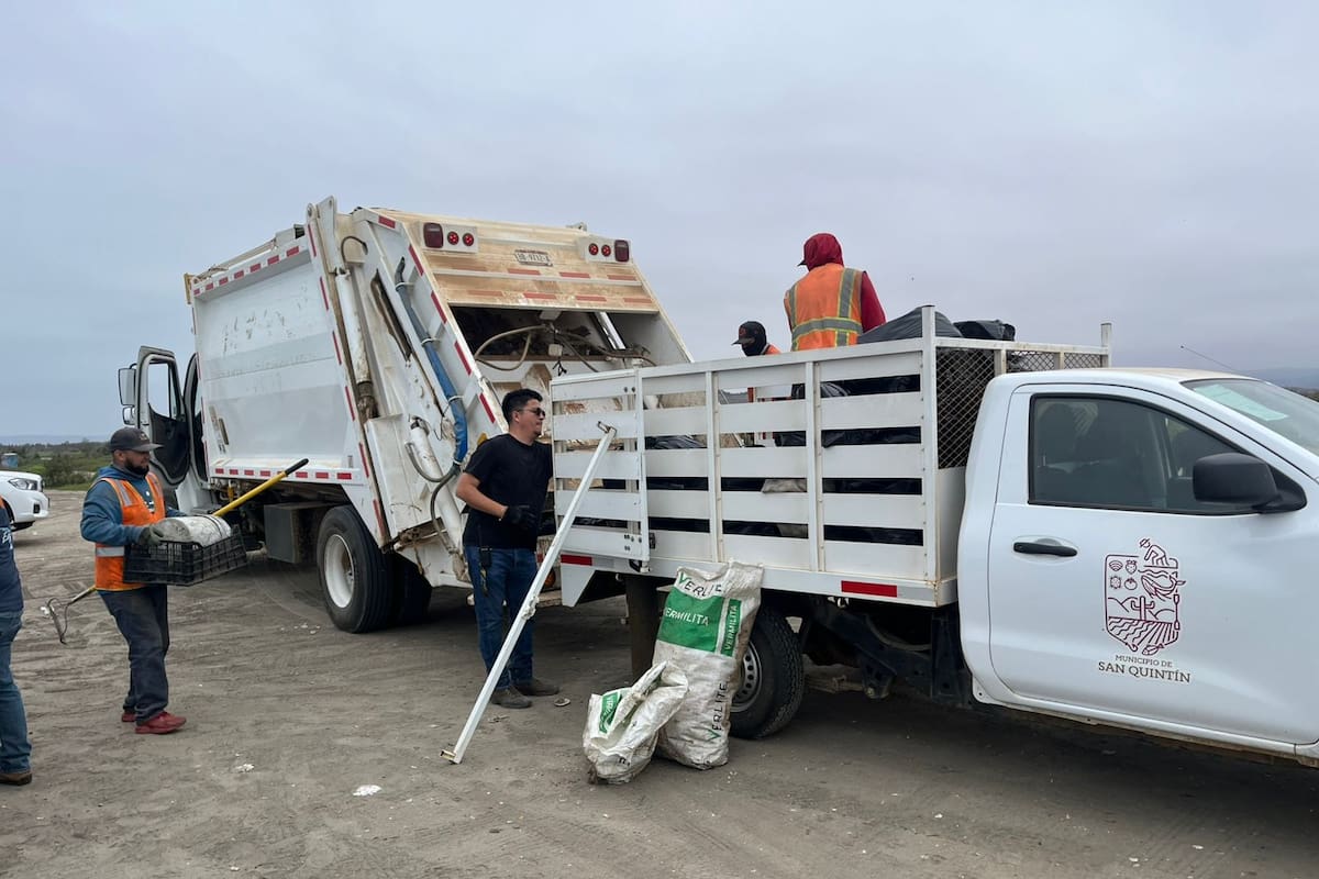 Retiran 600 kilos de basura de dos playas de San Quintín