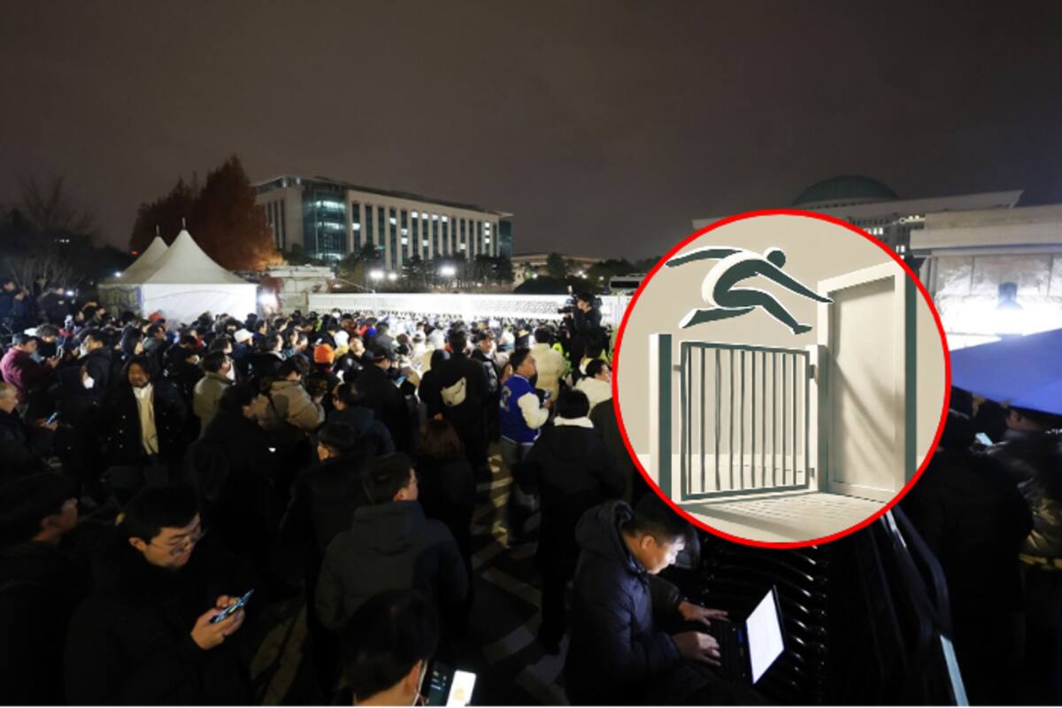 Líder de la oposición en Corea del sur entró al parlamento saltándose una puerta mientras transmitía en VIVO