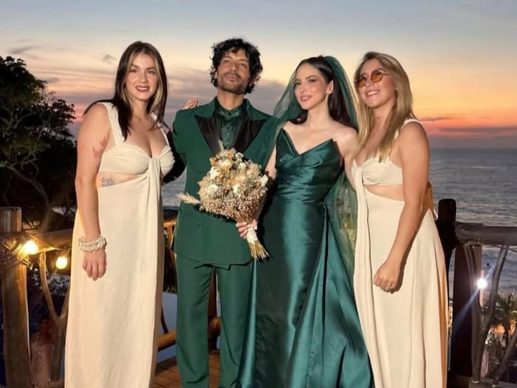 Paty Cantú y Christian Vázquez sorprenden con una boda en la playa llena de cambios de look y pirotecnia dorada