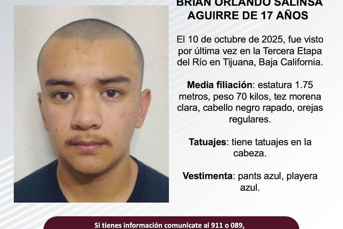 Se busca a Orlando Salinsa Aguirre de 17 años de edad