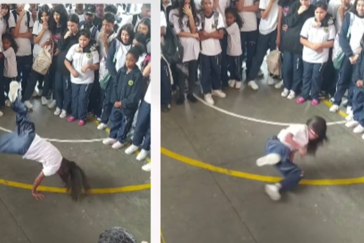 Niño sorprende en su escuela al realizar un baile de breakdance frente a todos sus compañeros