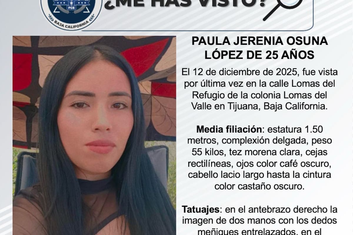 Se busca Paula Jerenia Osuna López de 25 años