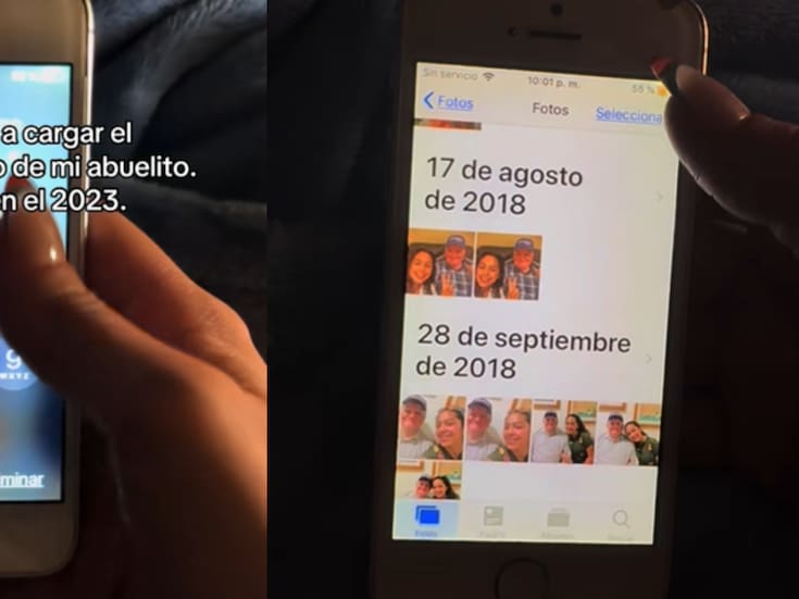 Una joven descubre recuerdos de su abuelo en su celular y conmueve a miles en TikTok
