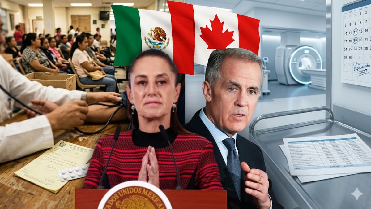 Millones de pacientes en México pagan sus propias consultas y medicinas para esquivar la saturación del IMSS a diferencia de Canadá donde los hospitales son gratuitos y de primer nivel pero las severas listas de espera obligan a soportar dolor durante meses antes de una cirugía