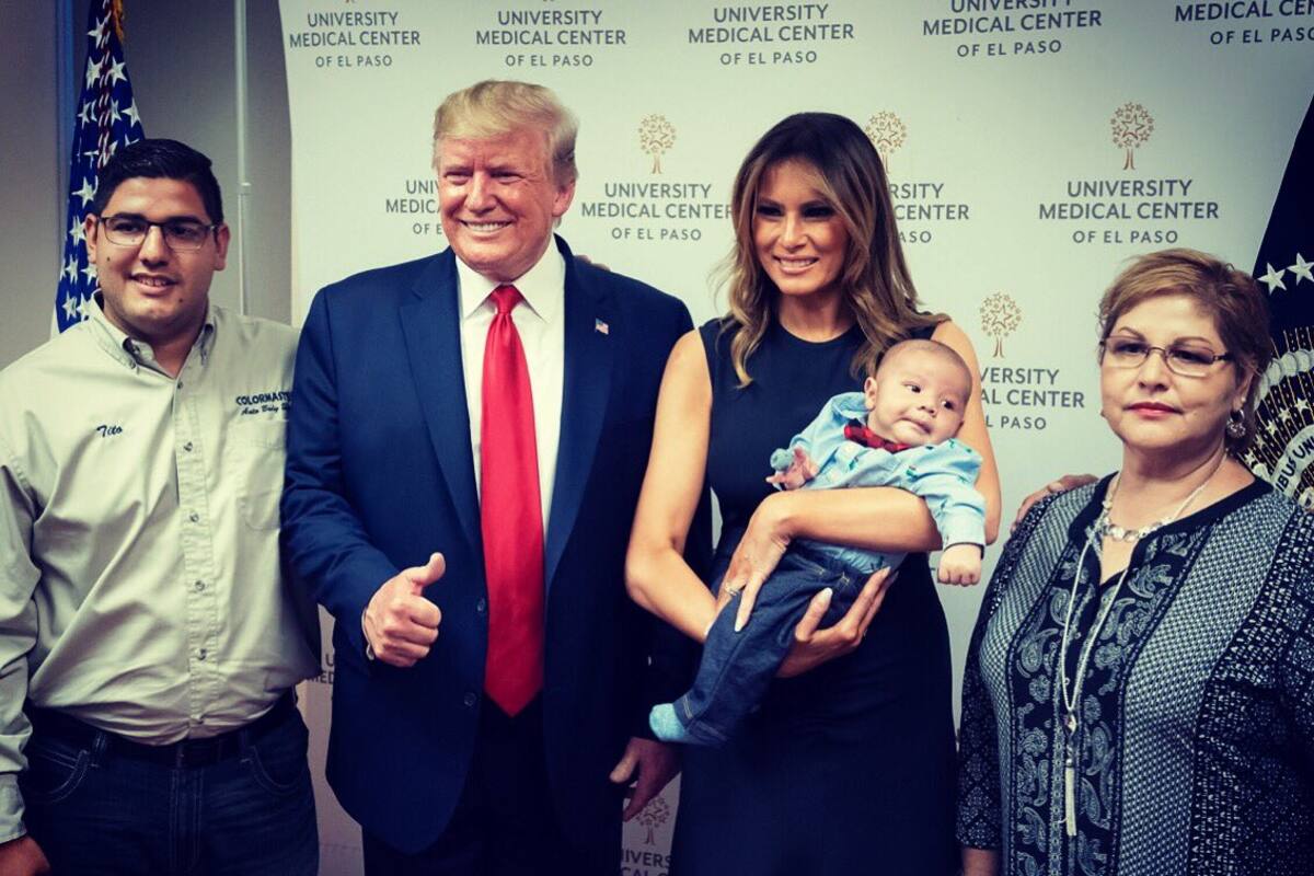 Tío de bebé huérfano tras tiroteo defiende foto con Trump