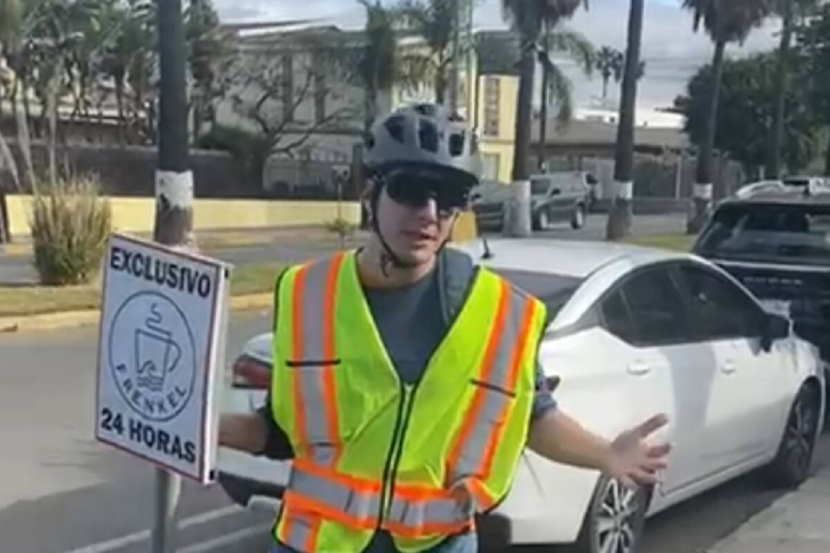 Ciclista vandaliza letreros donde antes estaba la ciclovía