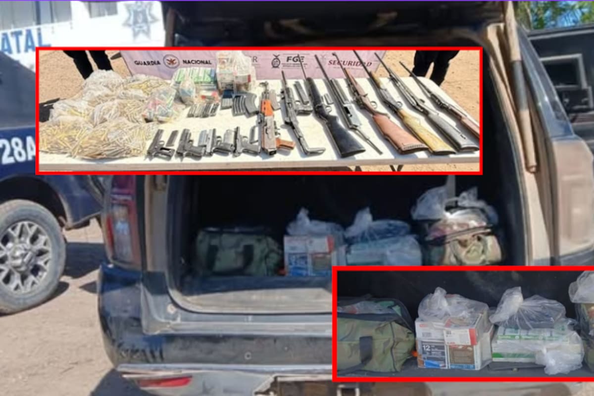 Camioneta de guerra abandonada: Aseguran vehículo blindado con torreta hidráulica y más de 1,900 cartuchos en Sinaloa