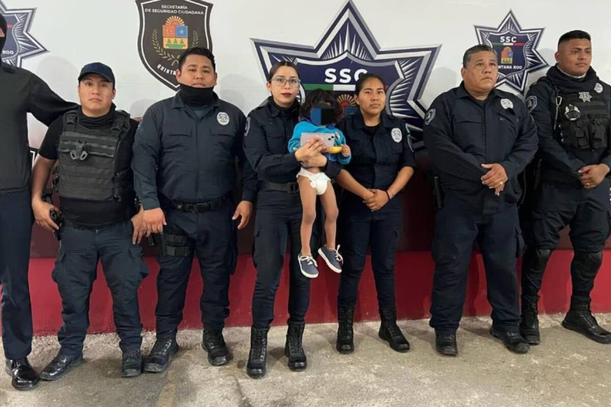 Policía de Quintana Roo rescata a bebé con reporte de robo en Cancún