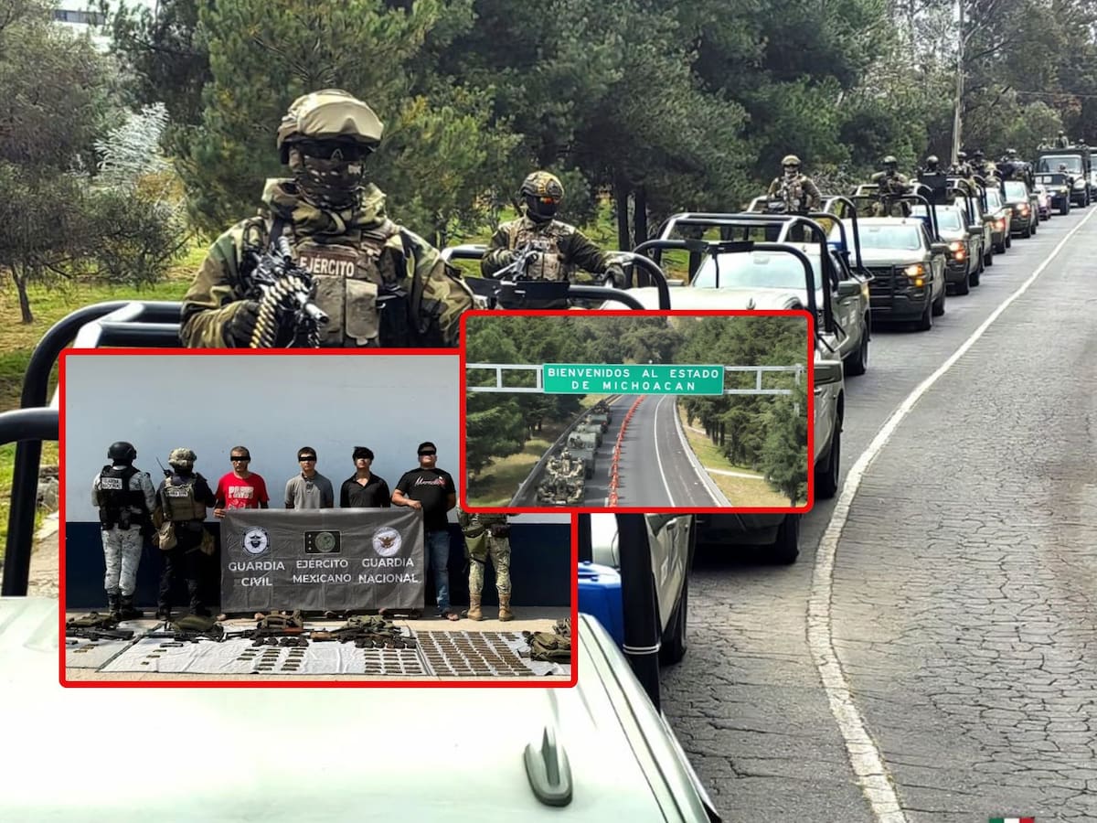 Ejército y Guardia Nacional logran primeras detenciones con el Plan Michoacán. | Crédito: X @Defensamx/Especial