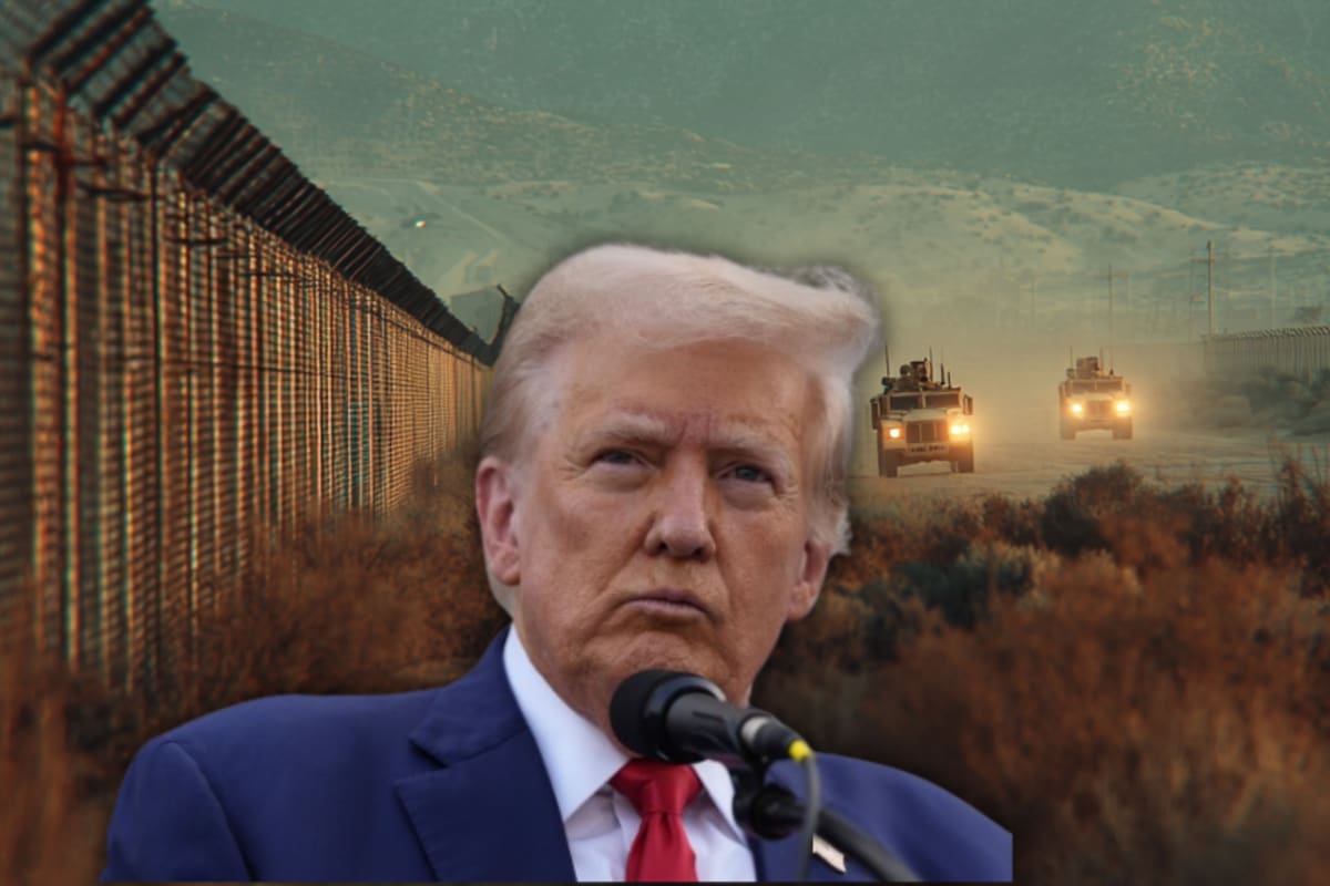 Trump militariza gran parte de la frontera de California con México: nueva zona de defensa permite a tropas detener migrantes bajo autoridad de emergencia nacional