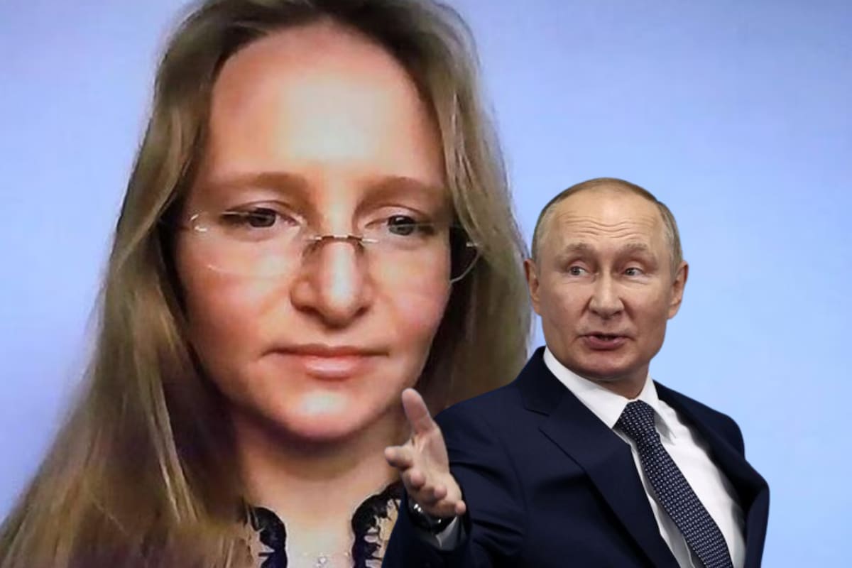 Hija de Putin hace rara aparición en tv rusa para hablar de la IA