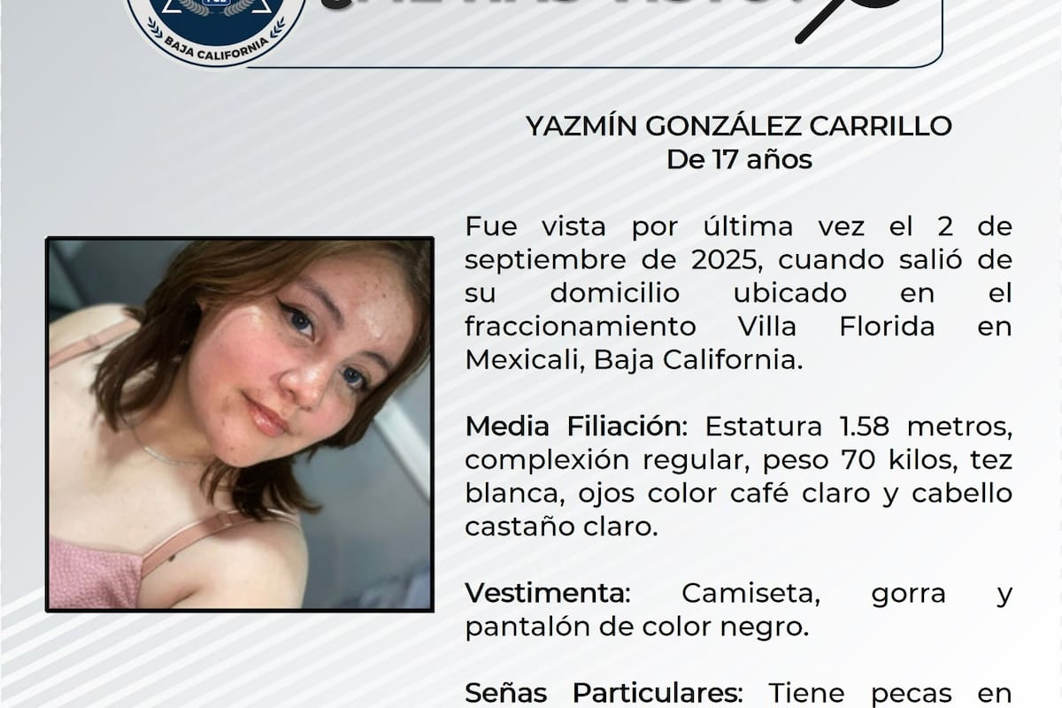 Solicitan ayuda para encontrar a Yazmín González Carrillo