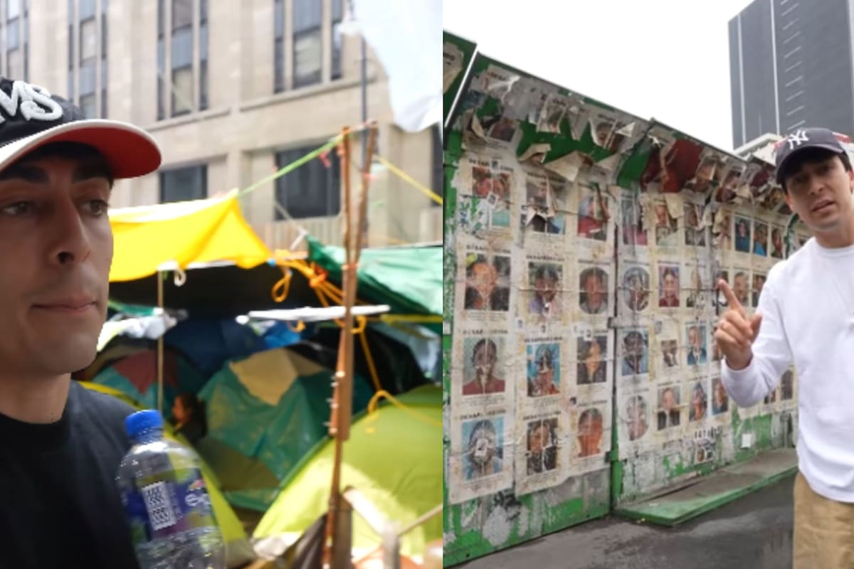 Youtuber español reacciona a la manifestación de la CNTE, a los carteles de 130 mil de desaparecidos y al control con INE en el Zócalo mientras documentaba la CDMX previo al Mundial