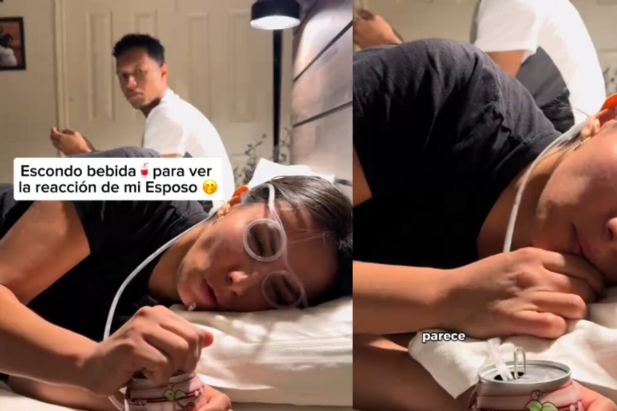 Señora esconde de esta divertida forma una bebida para no darle a su esposo
