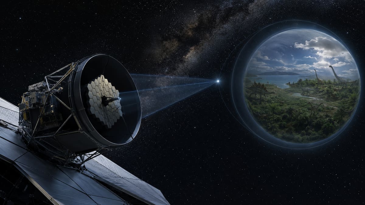 Un telescopio extraterrestre podría recibir imágenes de la era de los dinosaurios desde 66 millones de años luz, aunque observar ejemplares individuales sería casi imposible
