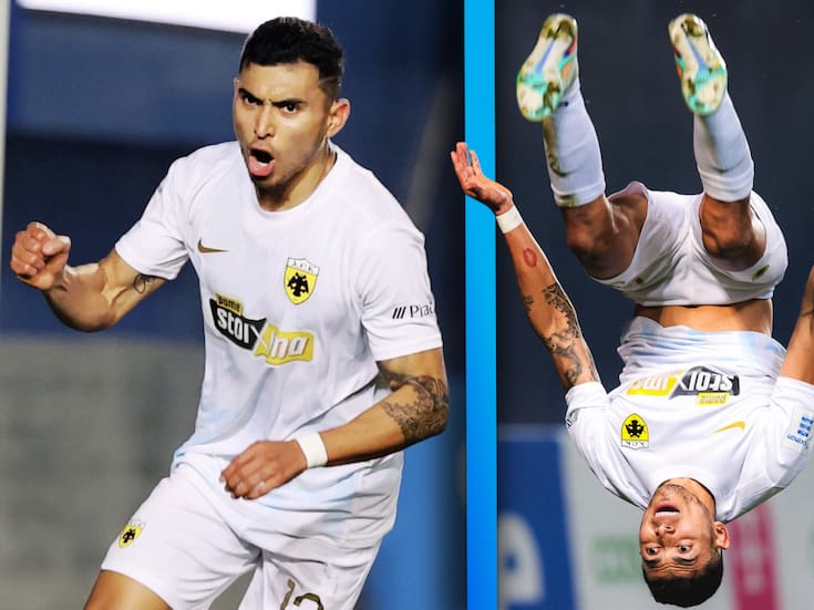 Orbelín Pineda sigue encendido y volvió a marcar en la victoria del AEK Atenas