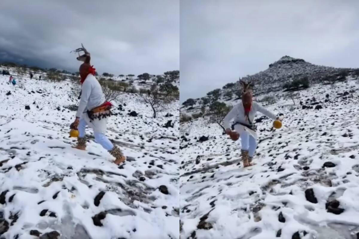 Danza del Venado en la nieve de Nogales/Foto: Captura de pantalla