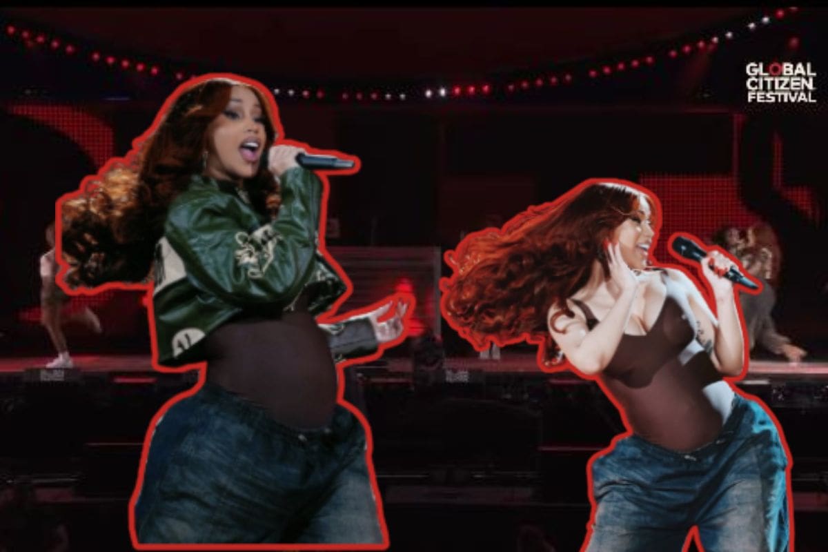 Cardi B deslumbra con su pancita de embarazo en el Global Citizen Festival 2025