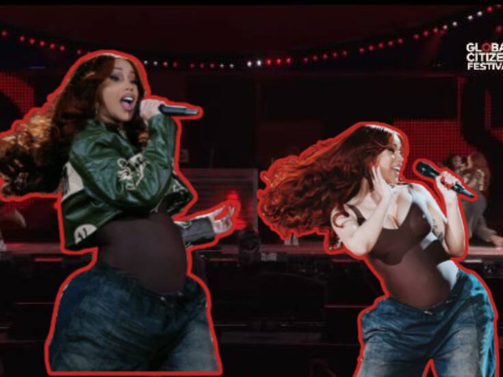Cardi B deslumbra con su pancita de embarazo en el Global Citizen Festival 2025