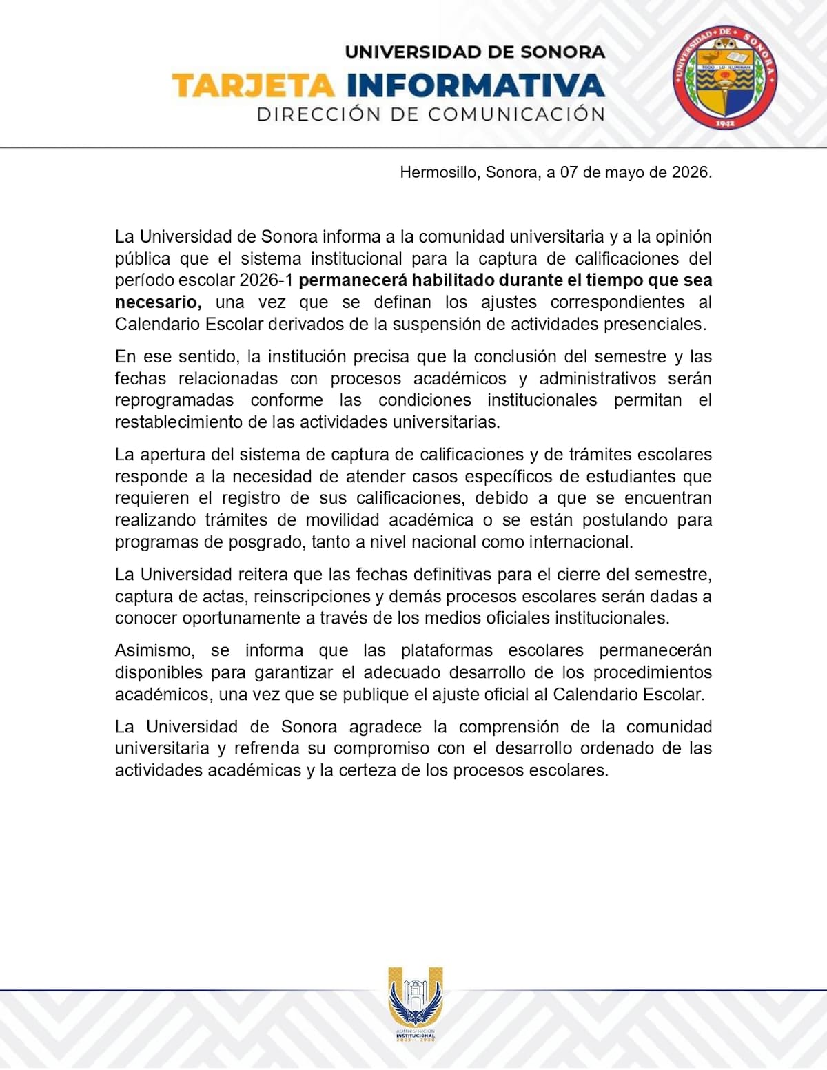Foto: Universidad de Sonora.
