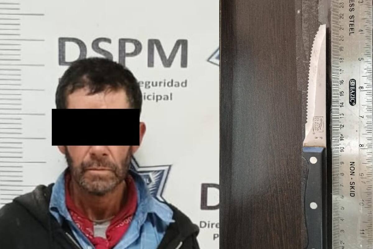 Arrestan a hombre con cuchillo y orden de aprehensión por allanamiento