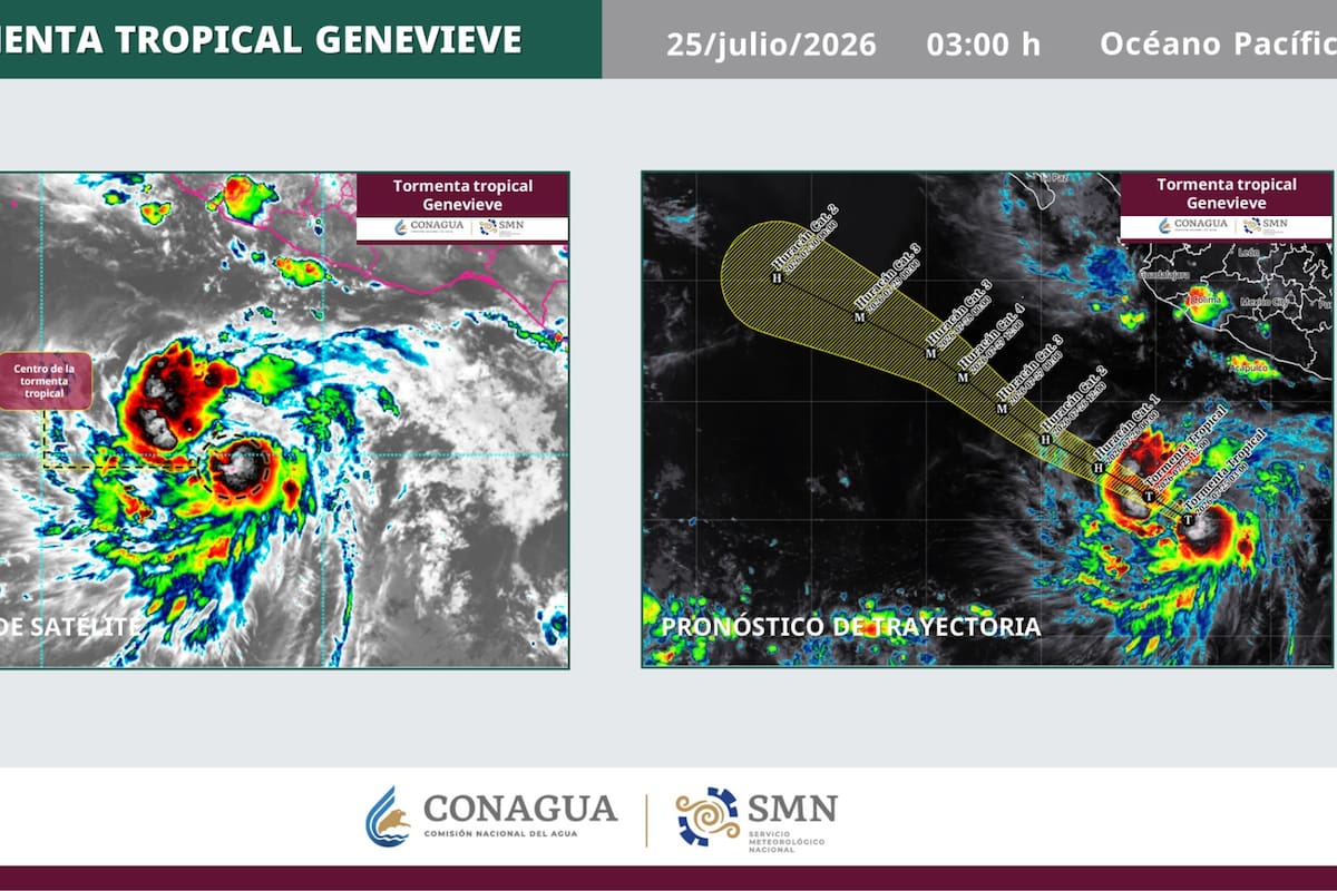 Genevieve se fortalece como tormenta al Sur de México y prevén que se convierta en huracán nivel 4, ¿representa un riesgo para el País?
