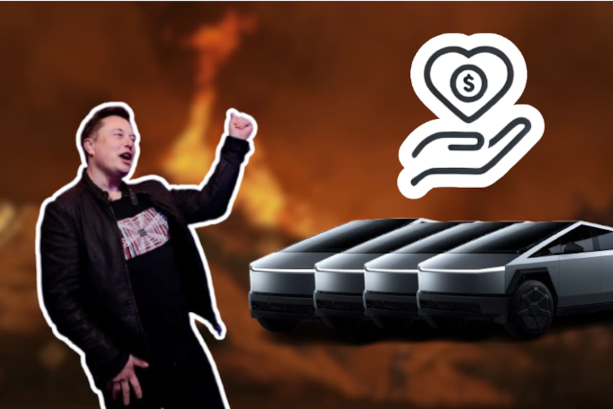Elon Musk envía Cybertrucks con Starlink y víveres a los damnificados por los incendios en Los Ángeles