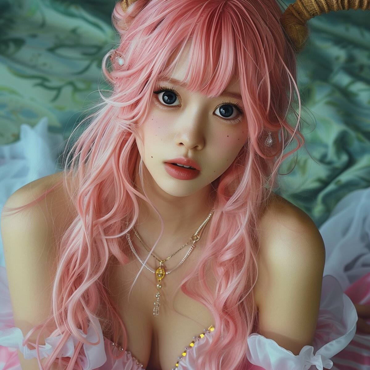 Shirahoshi, la hija del rey Neptuno y una de las armas ancestrales de One Piece, recreada con un estilo realista por la IA de Midjourney