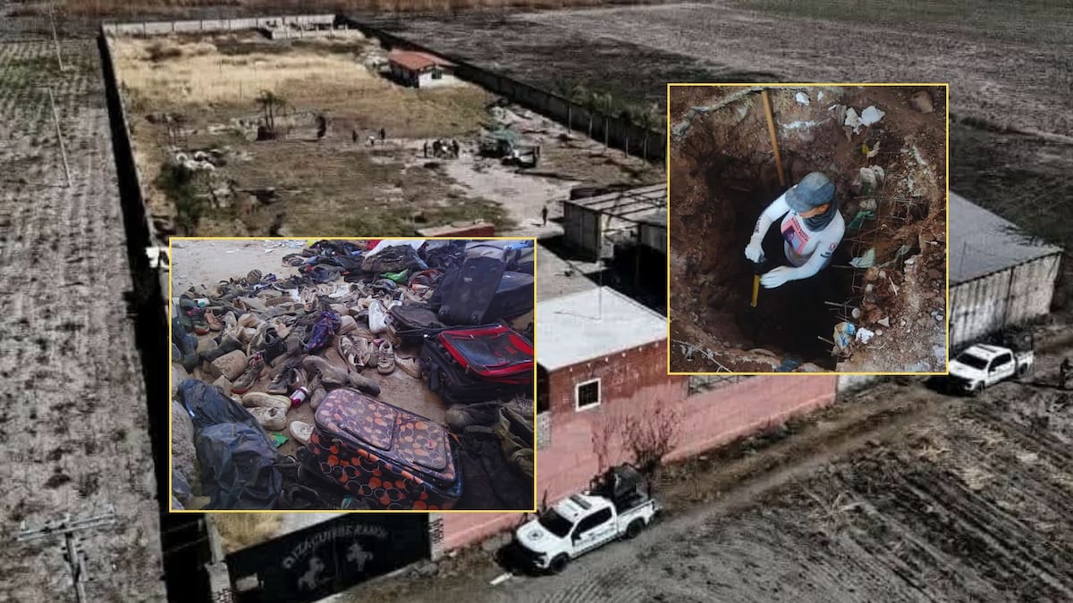 Esto fue lo que se encontró en el campo de adiestramiento y crematorio del CJNG en Teuchitlán, Jalisco. Foto: Especial (tomadas de distintas redes sociales)