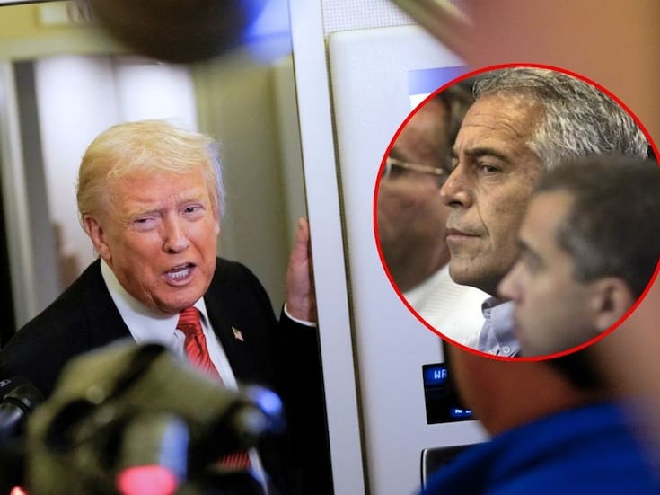 Al ser cuestionado por su relación con Epstein, Trump explota contra reportera a bordo del Air Force One