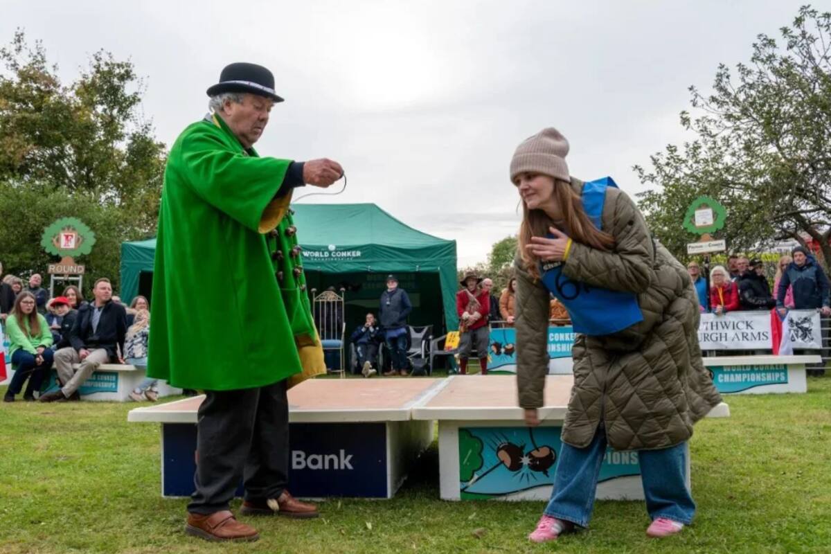 De desconocida a campeona mundial: la estadounidense que conquistó el campeonato de conkers en Inglaterra