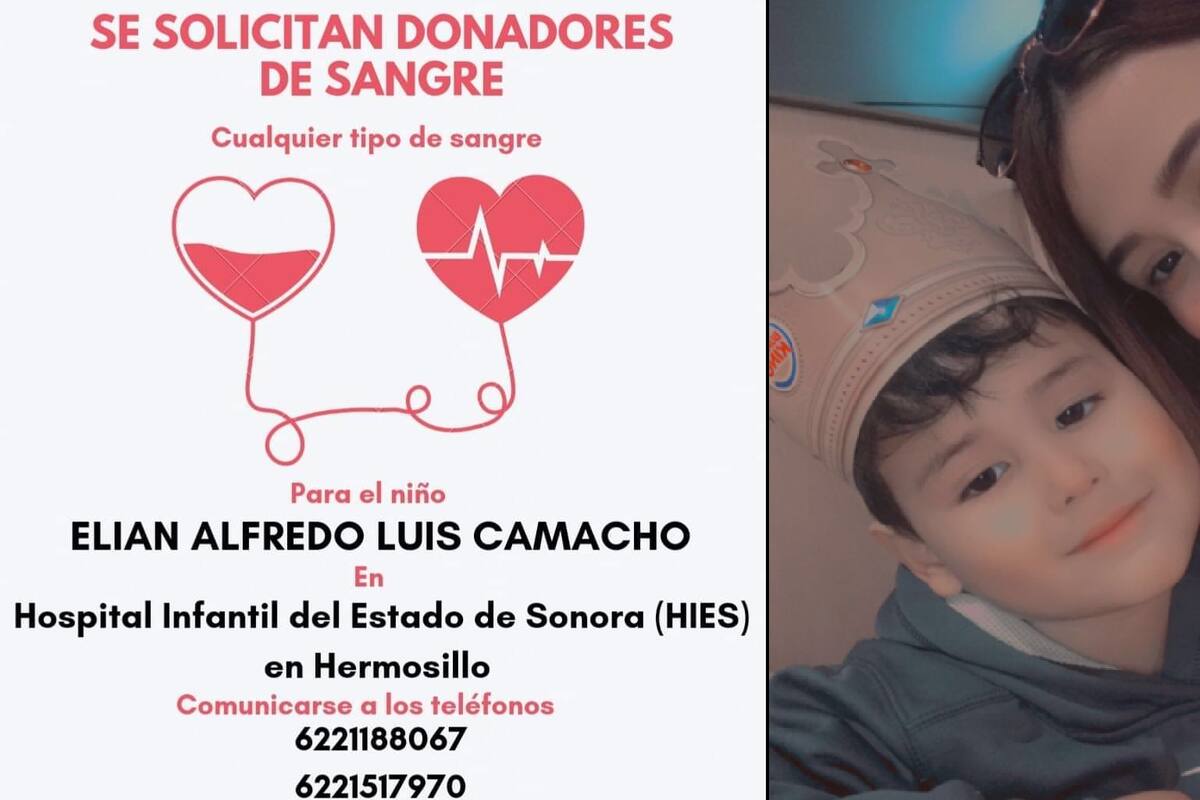 Piden donadores de sangre para Elian Alfredo de cuatro años; se encuentra grave en el HIES