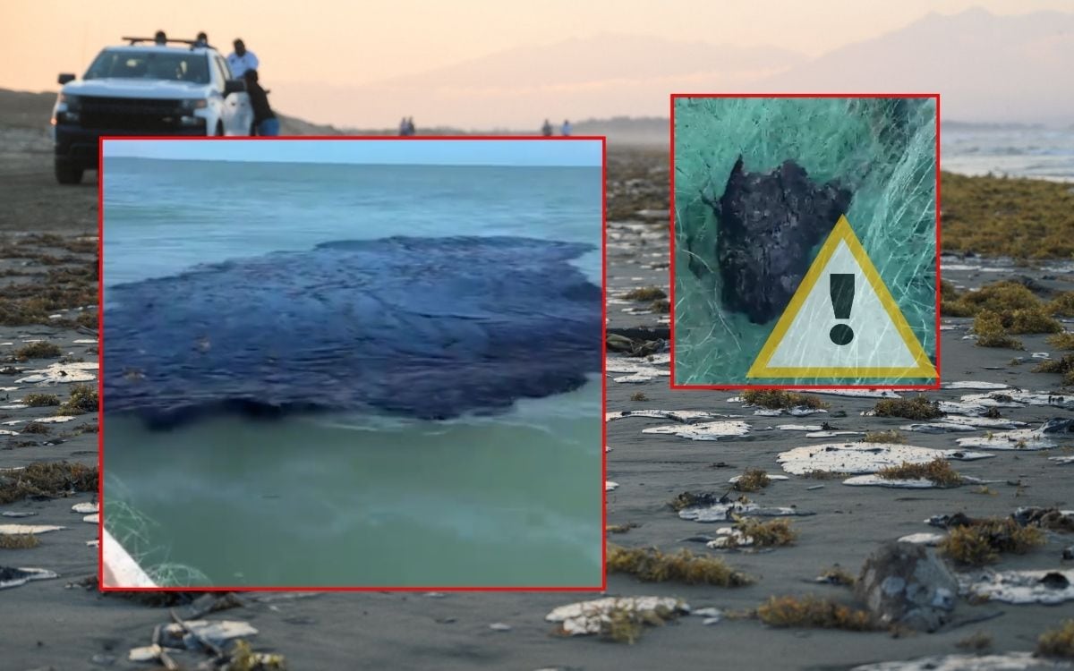 Derrame en el Golfo de México se expande a 630 km de costa pese a reporte oficial de 85% de limpieza, lo que evidencia fallas en la contención y presión para declarar emergencia ambiental inmediata. | Crédito: REUTERS/ Captura de video en X