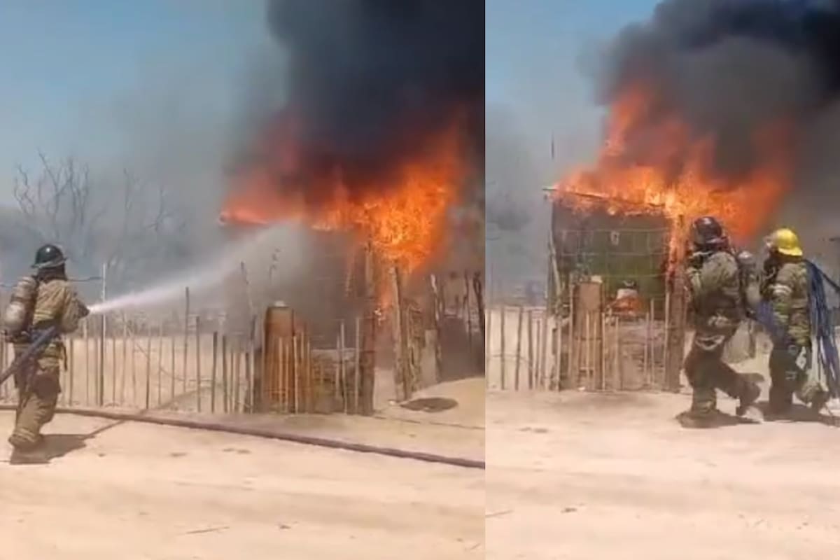 Se incendia invasión Miraval en Hermosillo; dos cuartos quedan calcinados