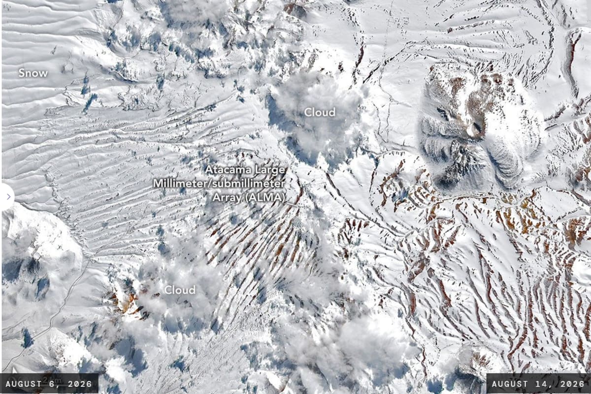 NASA capta nieve extraordinaria en Atacama: Qué tuvo que ver El Niño con el fenómeno
