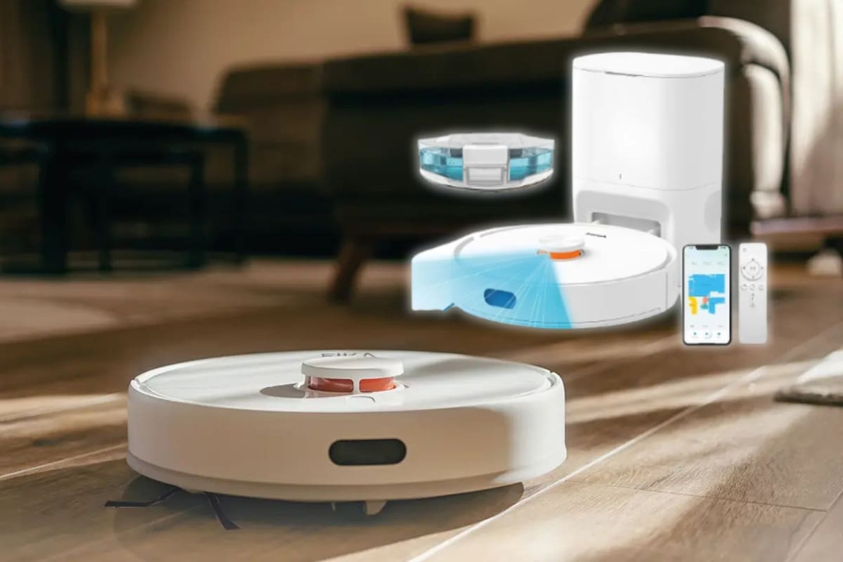 Mercado Libre rebaja 71% el robot aspiradora Fika Smart con navegación láser LIDAR, dejando su precio final en 3,300 pesos con envío gratuito e inmediato a todo México