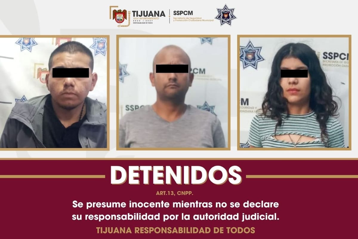 Detienen a tres personas armadas y recuperan vehículo robado en Tijuana