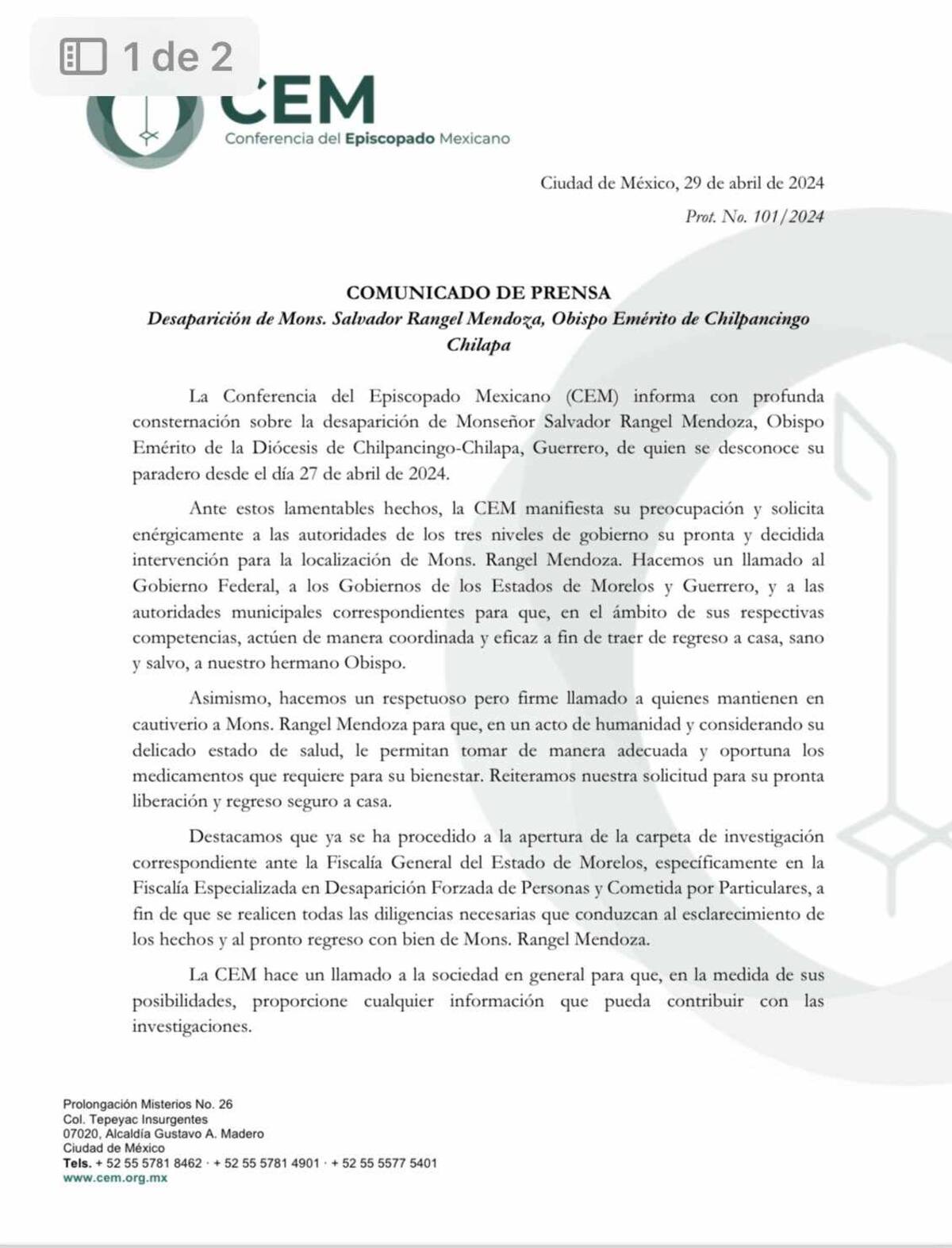 Comunicado 1