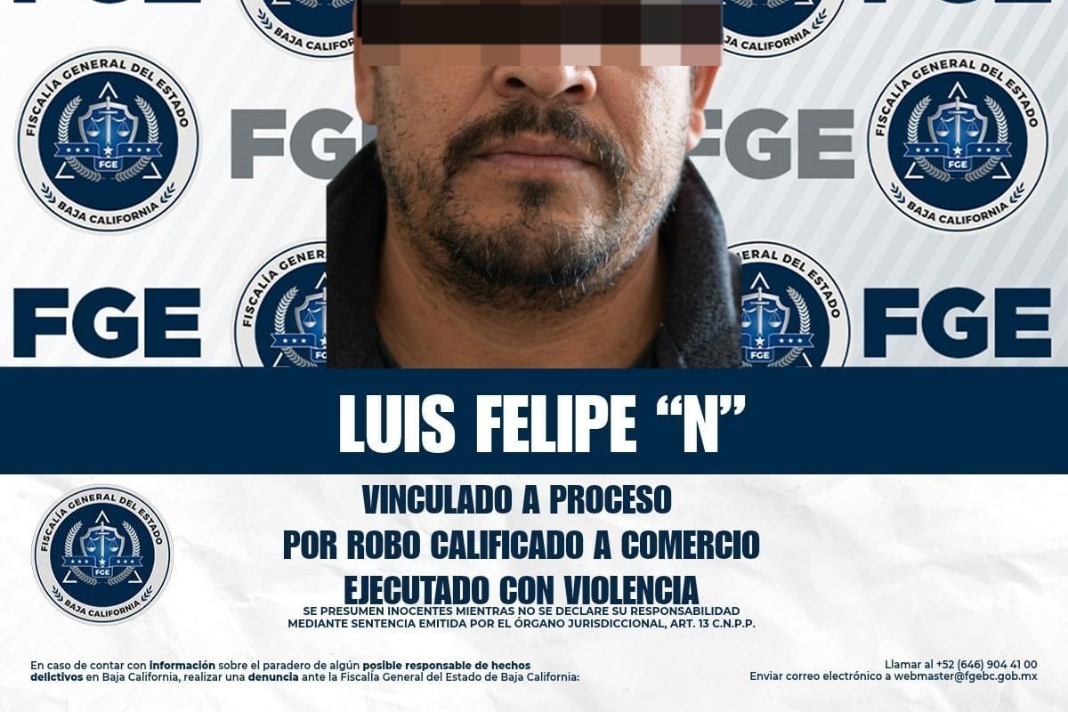Vinculan a proceso a Luis Felipe “N” por robo con violencia a un Oxxo en Tijuana