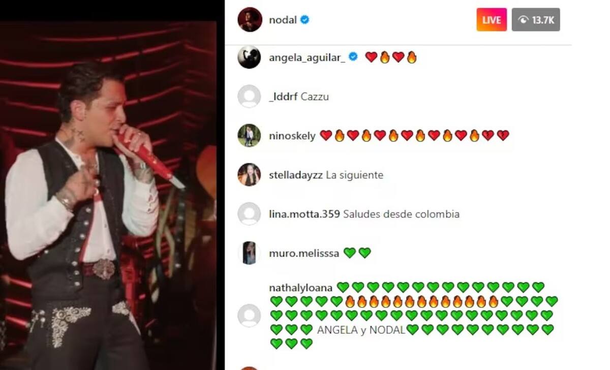 Ángela Aguilar deja comentario a Nodal | Livestream (@nodal)