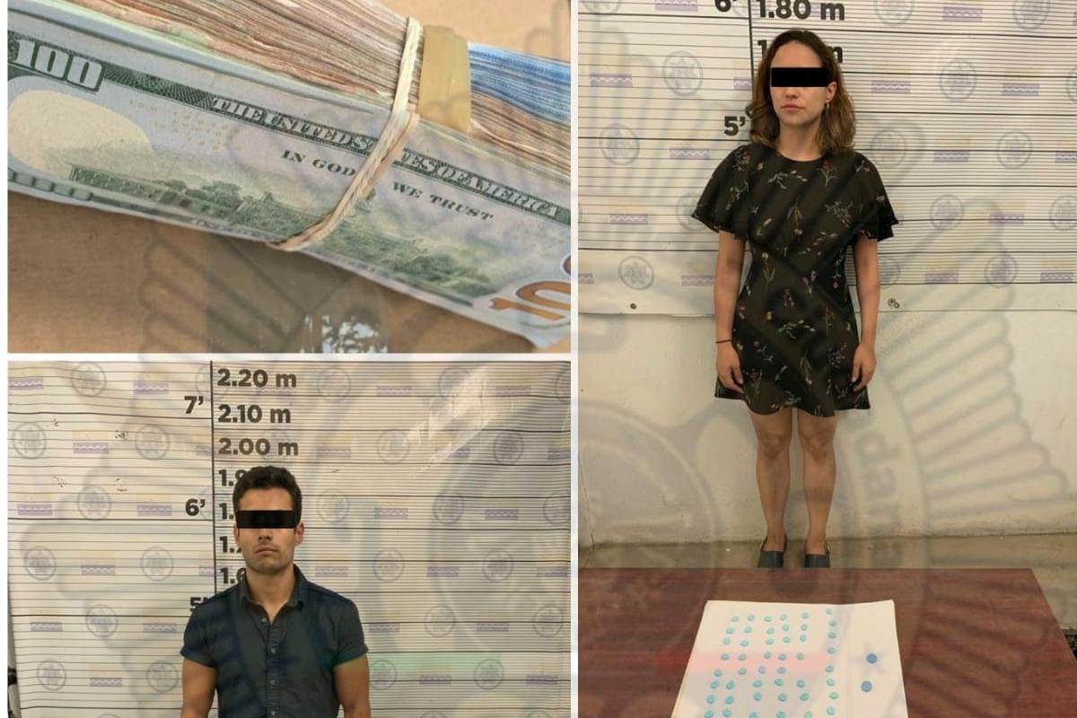 Detienen a pareja por posesión de droga en Rosarito