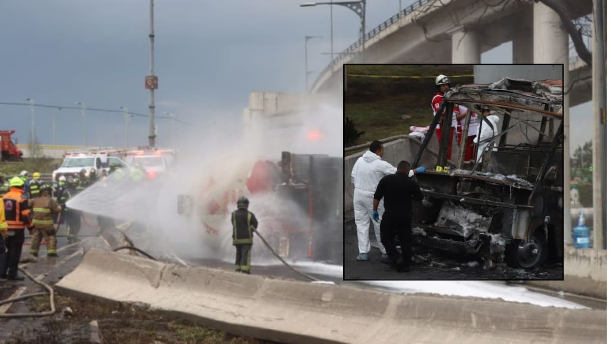 Un pasajero atrapado en el microbús incendiado en Iztapalapa fue identificado gracias a la intervención de un suboficial de la SSC. Foto: Cuartoscuro, Heraldo de México