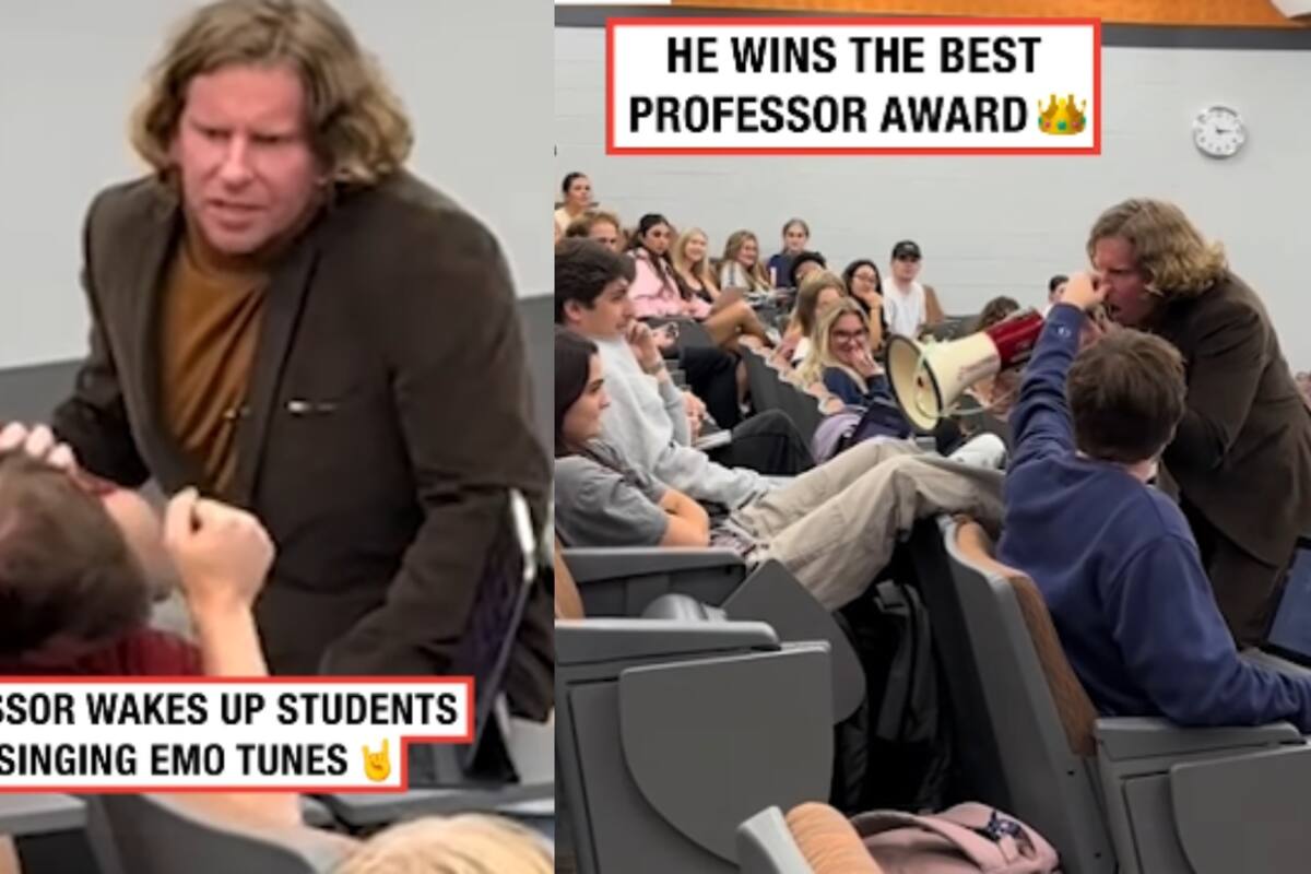 Profesor les canta música emo a sus alumnos que se quedan dormidos en su clase para que despierten