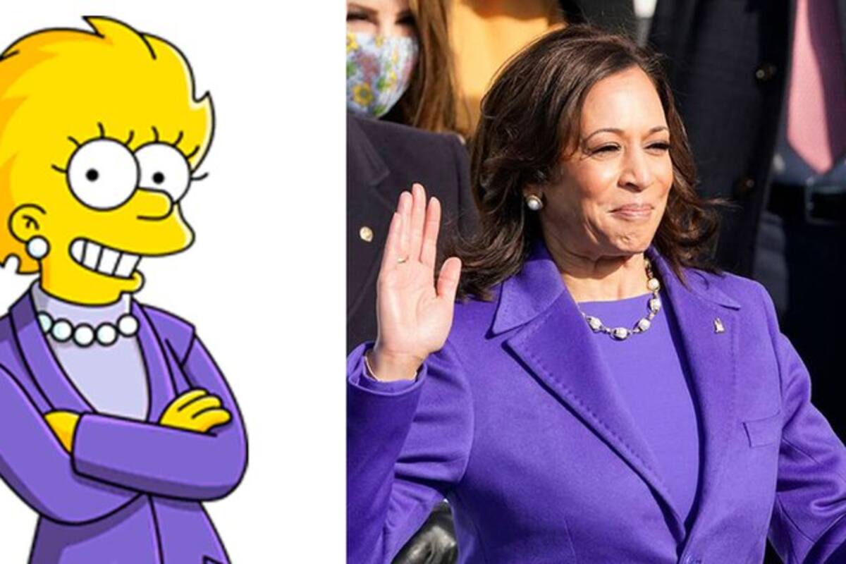 ¿Los Simpson lo hicieron de nuevo? Kamala Harris viste como Lisa Simpson