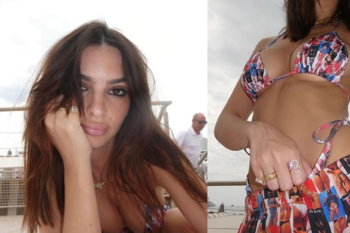 F1: Emily Ratajkowski roba miradas con fotos en bikini en el Gran Premio de Mónaco