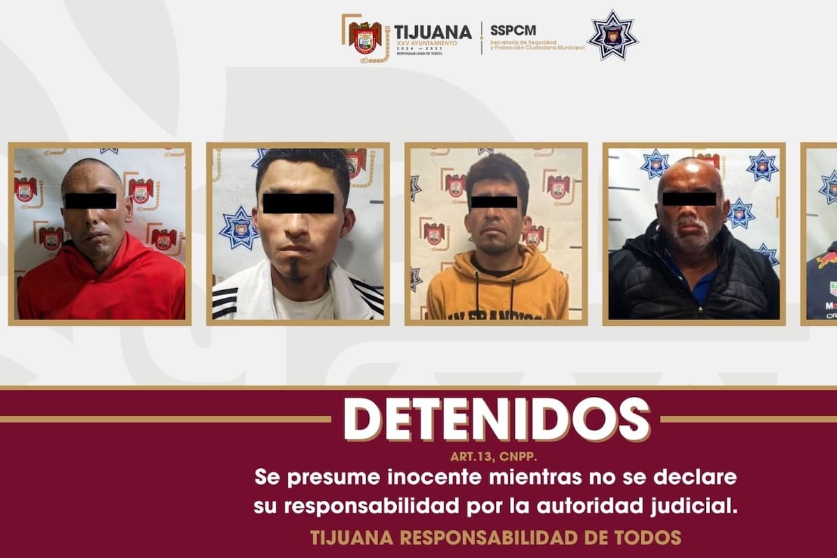 Detienen a cinco personas en posesión de armas de fuego en distintos hechos