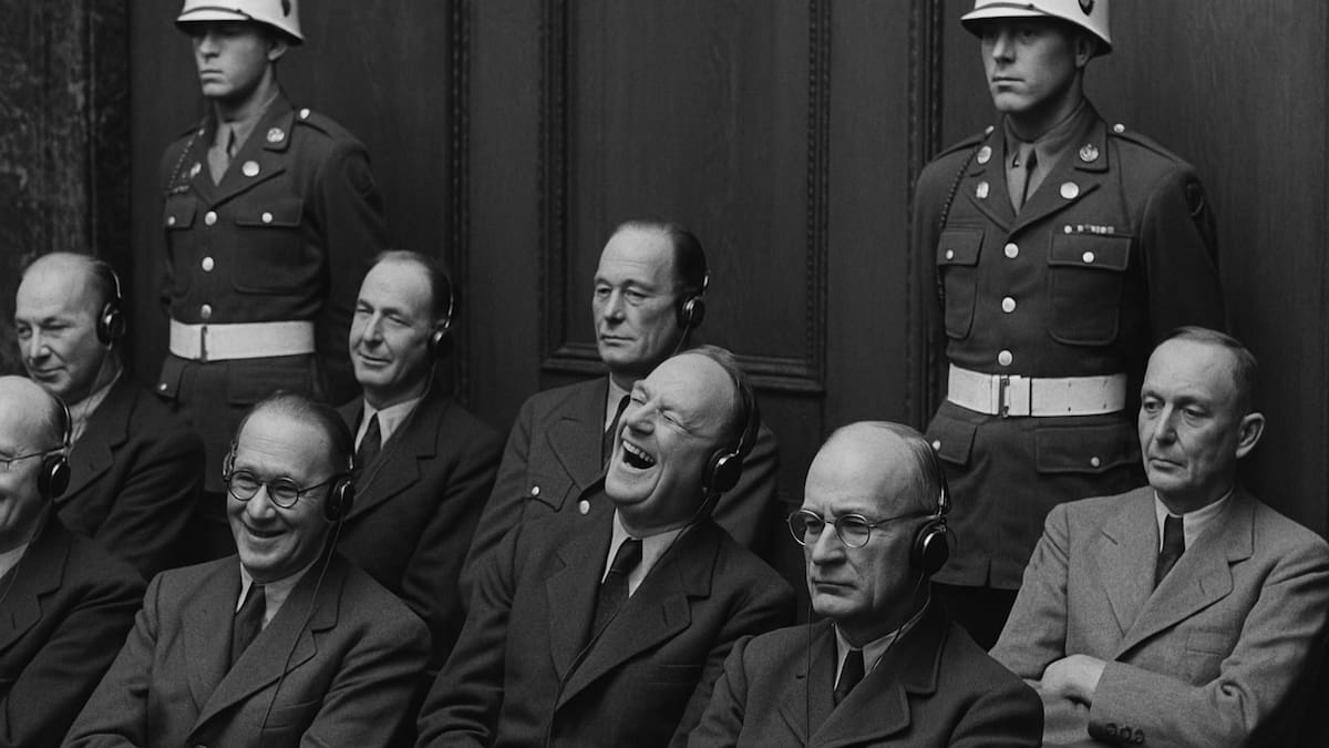 Se reían, bromeaban entre ellos o mostraban una tranquilidad desconcertante mientras escuchaban las acusaciones. (Imagen hecha con IA)