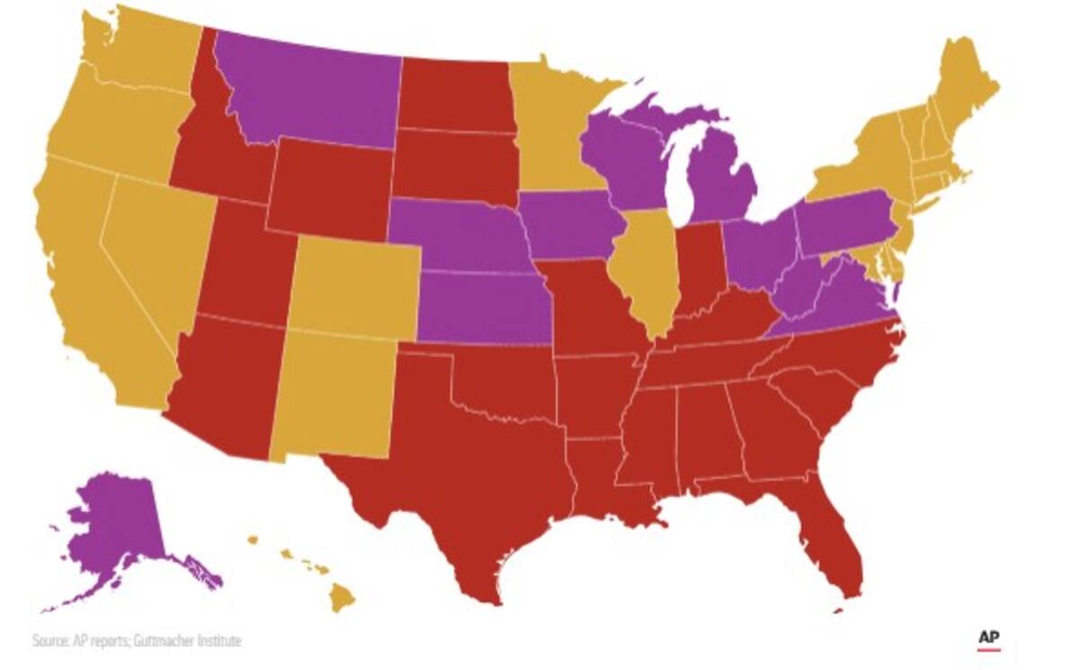 Un estudio de la organización Pregnancy Justice documentó que al menos 210 mujeres en Estados Unidos fueron acusadas de delitos relacionados con el embarazo en el año posterior a la revocación de Roe vs. Wade. AP