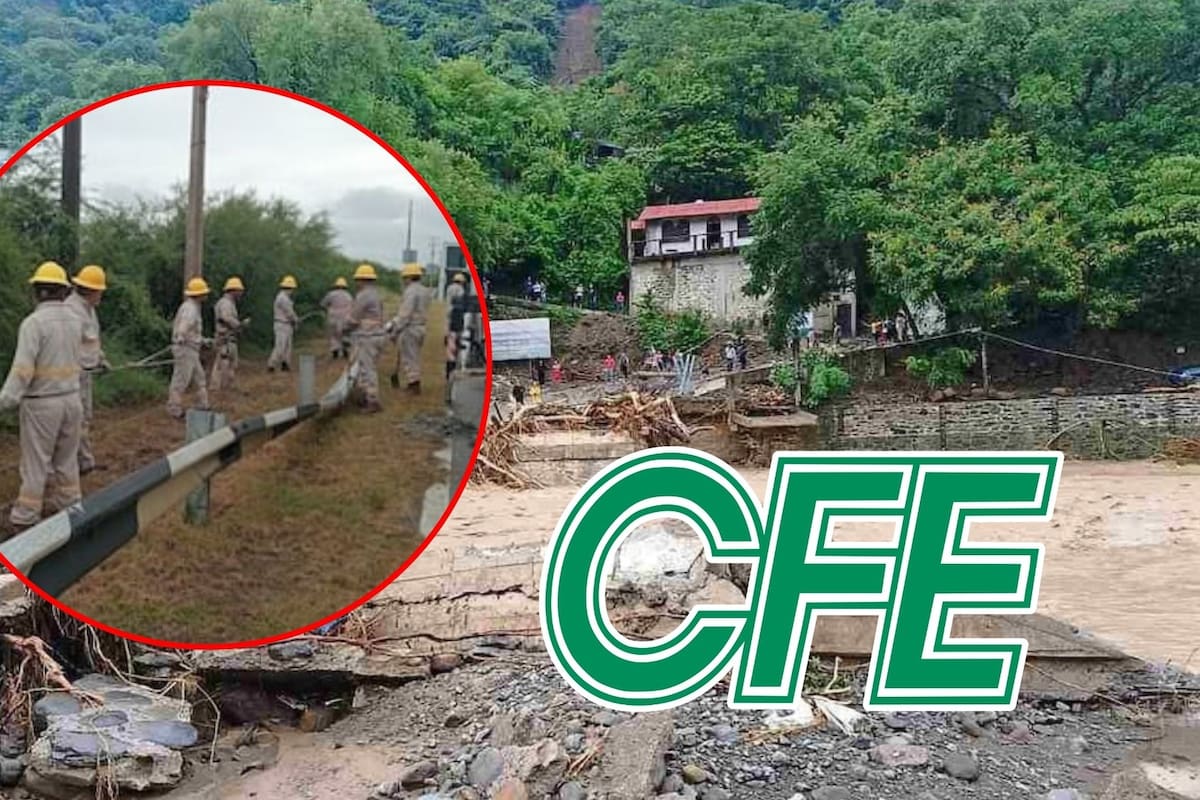 CFE restablece el 91% del servicio eléctrico en Veracruz, Hidalgo, Querétaro y San Luis Potosí tras intensas lluvias