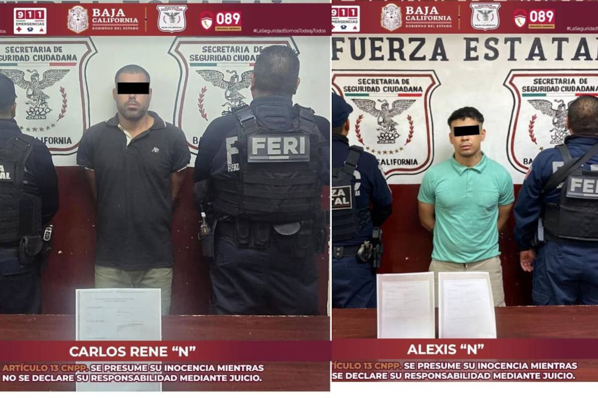 Detienen a dos hombres con órdenes de aprehensión activas